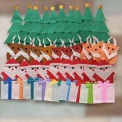 折り紙 クリスマス壁面飾り ハンドメイド 40個セット - 4