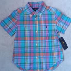 Ralph Lauren 半袖シャツ チェック柄　新品タグ付き　100のサムネイル