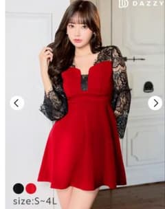 dazzy シンプルレースAラインミニドレスのサムネイル