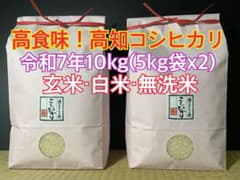 高食味❗️令和7年低農薬特別栽培 高知コシヒカリ玄米10キロ(5kg×2