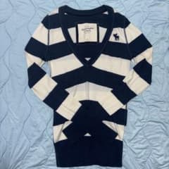 Abercrombie & Fitch ボーダーニット Vネック Mのサムネイル
