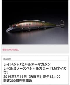 レイドジャパン　レベルミノー【激レア】限定★のサムネイル