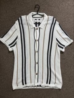 AEROPOSTALE XL ストライプ柄 半袖ニットシャツのサムネイル