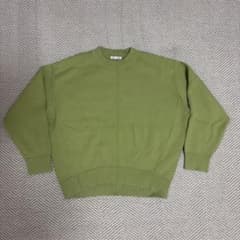 GU グリーン クルーネック 長袖ニット Mのサムネイル