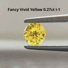 Fancy Vivid Yellow 0.27ct I-1 イエローダイヤモンド - メルカリ