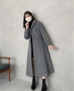 【har x Olu.オルドット】ドレスラインヒロインコート dark grayのサムネイル