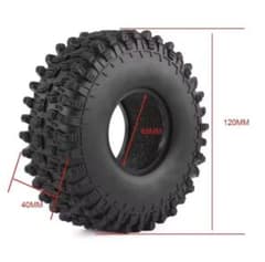 RCカー用 1.9インチ　120mm オフロードタイヤ 4本セットのサムネイル