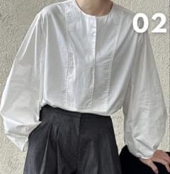 Sodemai ホワイトバルーンスリーブ長袖シャツ - メルカリ