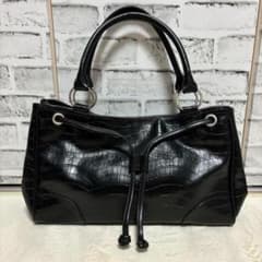 CASTELBAJAC カステルバジャック 黒 ハンドバッグ クロコ柄 - メルカリ