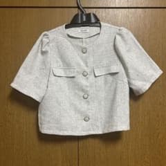 半袖 ブラウス グレー M トップス 夏 24時間以内＆匿名のサムネイル