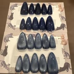 434 ネイルチップ アーモンド型ネイビーマグネット2セットのサムネイル