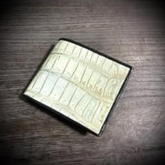 ヒマラヤクロコダイル シャイニング加工 二つ折り ワニ革 小銭入れ 証明書付のサムネイル