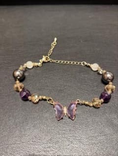 ANNA SUI 나비 목걸이 고양이 목걸이