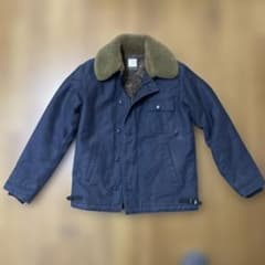 Houston N-1デッキジャケット　40 黒　日本製　超メルカリ市 HOUSTON N-1 デッキジャケット ステンシル 40サイズ - メルカリ