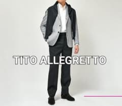 TITO ALLEGRETTO リネンハウンドトゥース ジャケット 48 - メルカリ