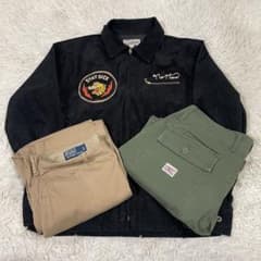 ノースノーネーム コーデュロイジャケット タイガー刺繍 チェーンステッチ 黒 ノースノーネーム コーデュロイジャケット タイガー刺繍 チェーン