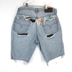 【新品】DOUBLE RL ダブルアールエル デニムハーフパンツ W30 USA製 RRL ダブルアールエル ラルフローレン デニムハーフパンツ W36