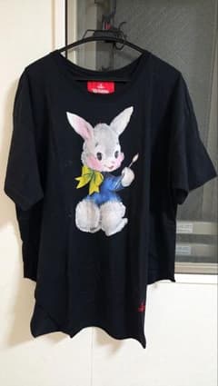 当日値下げ！ヴィヴィアンウエストウッド　ペインティングバニーヘムTシャツ 当日値下げ！ヴィヴィアンウエストウッド ペインティングバニーヘムT