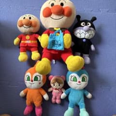 アンパンマン ぬいぐるみ 6体セット 未使用 毛布 ブランケット フリーカップのサムネイル