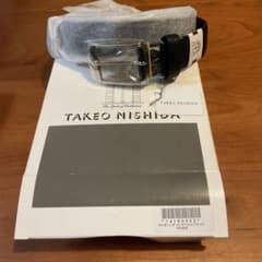 TAKEO NISHIDA メンズベルト ブラックベルト幅3㌢　ケース付のサムネイル