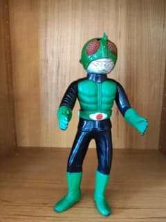 当時物 旧バンダイ 仮面ライダー ソフビ (触角折れあり) 昭和レトロ 当時物 旧バンダイ 仮面ライダー ソフビ (触角折れあり) 昭和レトロ