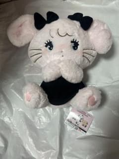 新品未使用 キャミー mikko BLACK RIBON BIGぬいぐるみ①