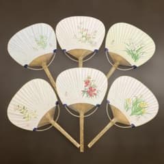 播磨屋 野の花うちわ6本セットのサムネイル