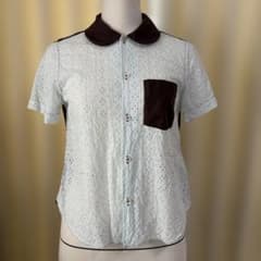 tricot COMME des GARÇONS 丸襟 レース 半袖シャツ - メルカリ