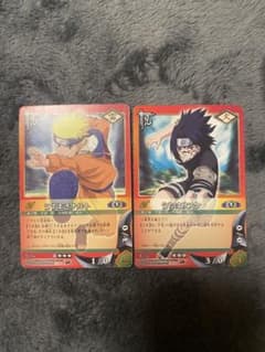 NARUTOカードゲーム うずまきナルト うちはサスケ 2枚セット - メルカリ