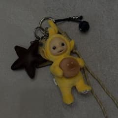 じゃらじゃらキーホルダー　テレタピーズ　黄色　バッグチャーム　キーリング