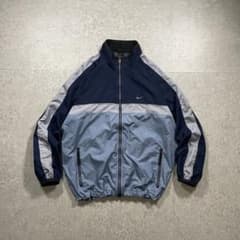 90s NIKEナイロンジャケットL 刺繍ロゴ テック Y2K ドローコード短丈 