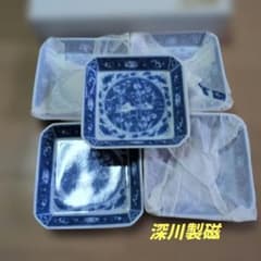深川製磁 染付オシドリ角皿5枚セット【未使用新品】 - メルカリ