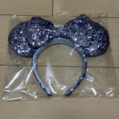 ミッキーマウスカチューシャ　パープル　スパンコールのサムネイル
