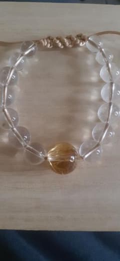 天然石 ルチルクォーツ 水晶 ブレスレットのサムネイル