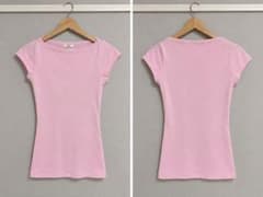 ZARA 半袖 リブTシャツ ピンク Mのサムネイル