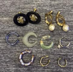 Ear cuffs and earrings bundled in blue
