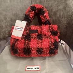 HUNTER ボア トートバッグ チェック柄のサムネイル
