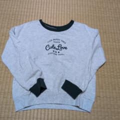 長袖カットソー ライトグレー ロゴプリントのサムネイル