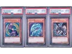 PSA10】御三家 青眼の白龍 真紅眼の黒竜 ブラックマジシャン レリーフ