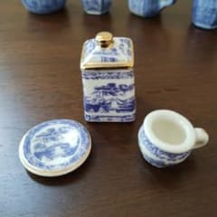 Ringtons リントンズ ミニチュア ウィローパターン ティーキャディー