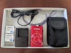 Canon IXY レッド デジタルカメラ 本体と付属品　革製ケース