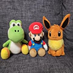 マリオ ヨッシー イーブイ ぬいぐるみ 3点セット　正規品のサムネイル