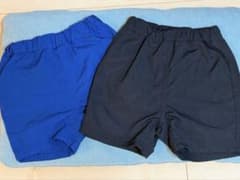 無印良品　ベビー　乾きやすいＵＶカットハーフパンツ　２枚セットのサムネイル
