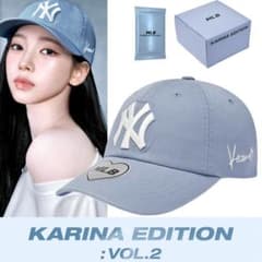 カリナ X MLBシグネチャーアンストラクチャーボールキャップ　NY カリナ X MLBシグネチャーアンストラクチャーボールキャップ ブルー