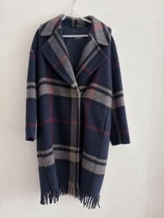 S MaxMara チェック柄 ロングコート - メルカリ
