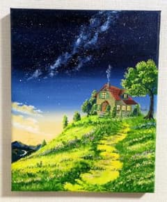 星降る家路』/アクリル画 原画 癒やしの風景画 星空 夜空 F3 - メルカリ