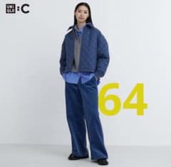 新品　UNIQLO：C ユニクロC　コーデュロイワイドパンツ 64ブルーのサムネイル