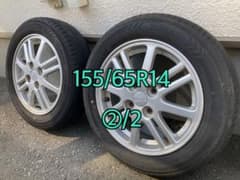 ②/2 155/65R14 ダイハツ純正アルミホイール(4本セットのうち2本分) ②/2 155/65R14 ダイハツ純正アルミホイール(4本セットのうち2本分