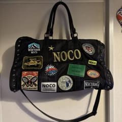 NOCO ワッペン装飾 ボストンバッグ スタッズ付きのサムネイル