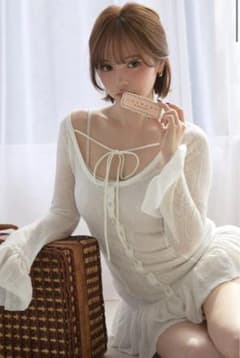 Andmary Lotta frill layered dress white - メルカリ